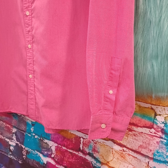 Champs Pink Long Sleeve Front Button Down Shirt Size XXL - Picture 5 of 8